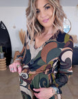 Robe kaki 7/8è à imprimé - 𝐌𝐚𝐫𝐢𝐧𝐚𝟒𝟒𝐟𝐚𝐦𝐢𝐥𝐲