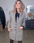 Manteau tweed beige et marron-kaki - 𝐌𝐚𝐫𝐢𝐧𝐚𝟒𝟒𝐟𝐚𝐦𝐢𝐥𝐲