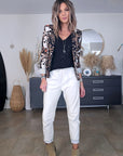 Veste cintrée à imprimé skull - 𝐌𝐚𝐫𝐢𝐧𝐚𝟒𝟒𝐟𝐚𝐦𝐢𝐥𝐲