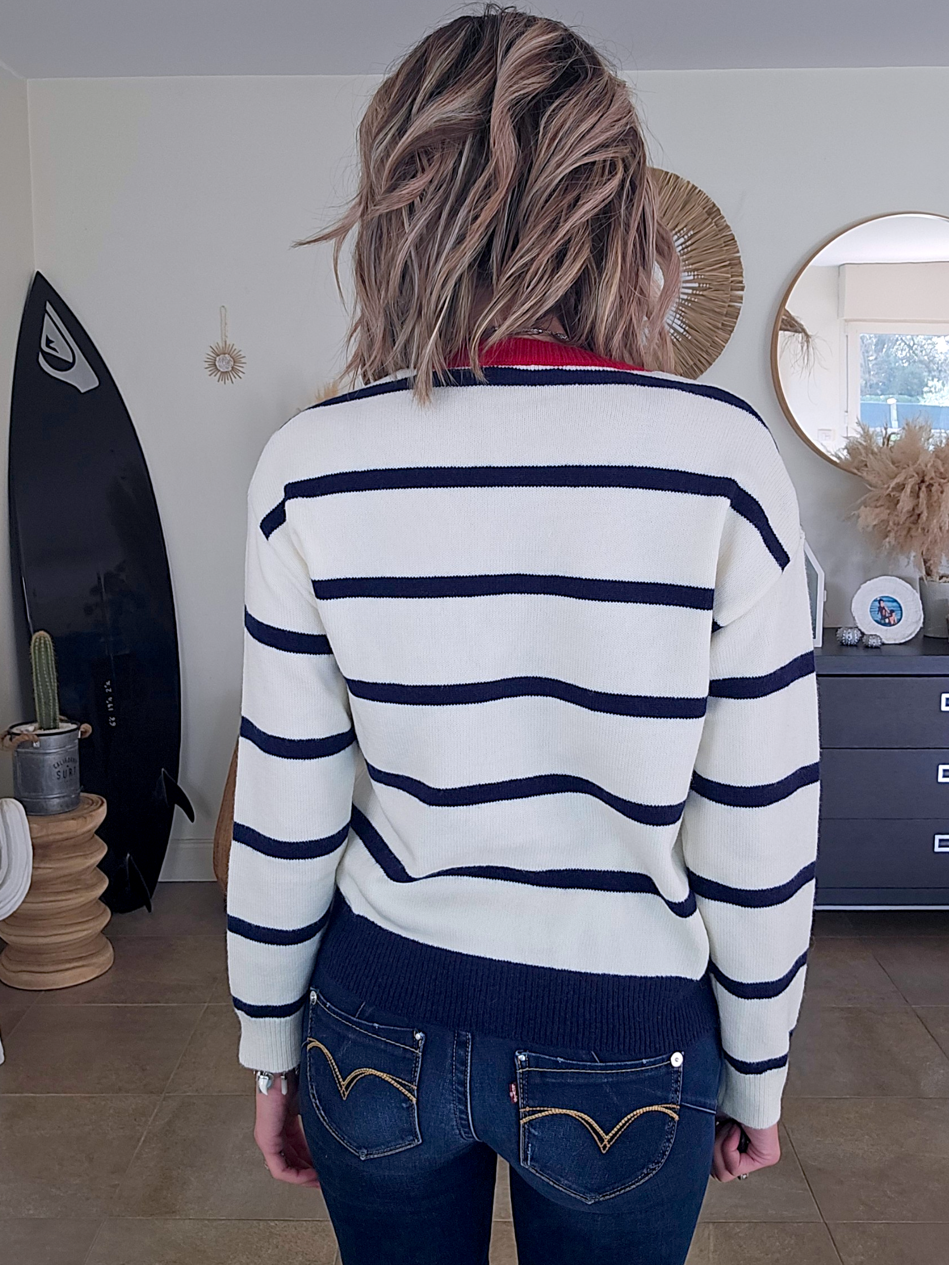 Cardigan amour marinière - 𝐌𝐚𝐫𝐢𝐧𝐚𝟒𝟒𝐟𝐚𝐦𝐢𝐥𝐲