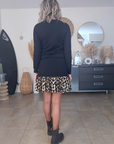 Robe noire maille pull à superposition léopard - 𝐌𝐚𝐫𝐢𝐧𝐚𝟒𝟒𝐟𝐚𝐦𝐢𝐥𝐲