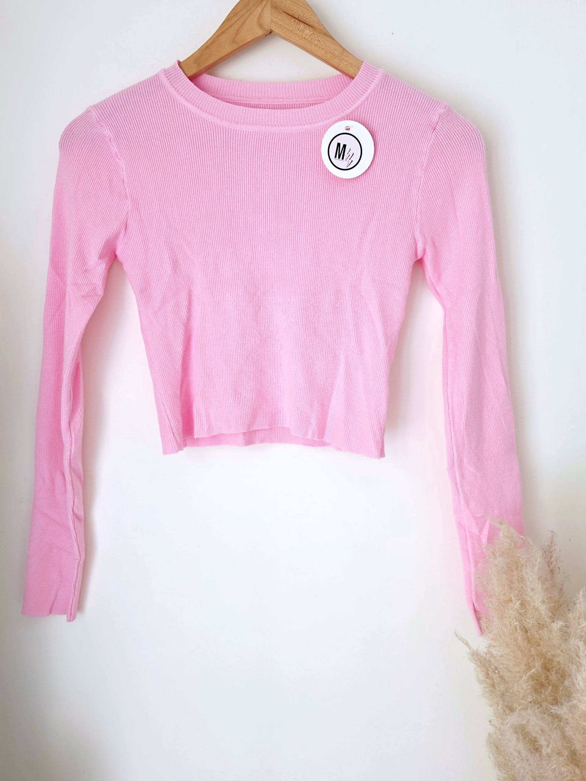 Pull rose à maille fine côtelée - 𝐌𝐚𝐫𝐢𝐧𝐚𝟒𝟒𝐟𝐚𝐦𝐢𝐥𝐲