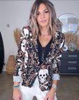 Veste cintrée à imprimé skull - 𝐌𝐚𝐫𝐢𝐧𝐚𝟒𝟒𝐟𝐚𝐦𝐢𝐥𝐲