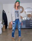 Veste marinière à tigre à sequins - 𝐌𝐚𝐫𝐢𝐧𝐚𝟒𝟒𝐟𝐚𝐦𝐢𝐥𝐲