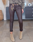 Pantalon huilé marron avec sa ceinture - 𝐌𝐚𝐫𝐢𝐧𝐚𝟒𝟒𝐟𝐚𝐦𝐢𝐥𝐲