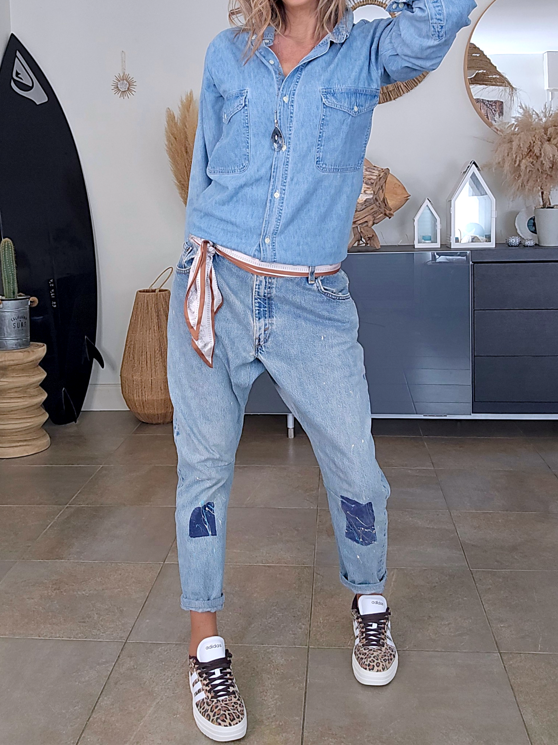 Combinaison en jean boyfriend - 𝐌𝐚𝐫𝐢𝐧𝐚𝟒𝟒𝐟𝐚𝐦𝐢𝐥𝐲