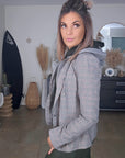 Veste à capuche à imprimé à carreaux - 𝐌𝐚𝐫𝐢𝐧𝐚𝟒𝟒𝐟𝐚𝐦𝐢𝐥𝐲