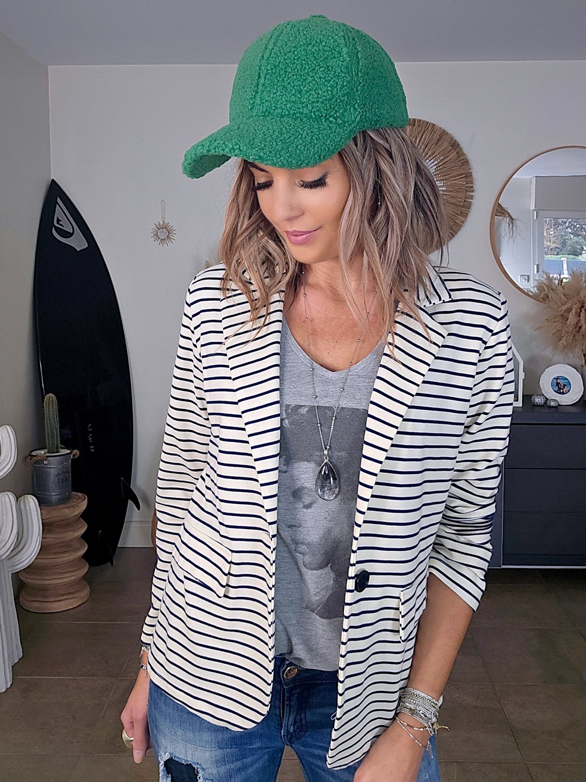 Casquette bouclette verte - 𝐌𝐚𝐫𝐢𝐧𝐚𝟒𝟒𝐟𝐚𝐦𝐢𝐥𝐲