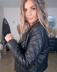 Perfecto noir matelassé 100% cuir - 𝐌𝐚𝐫𝐢𝐧𝐚𝟒𝟒𝐟𝐚𝐦𝐢𝐥𝐲