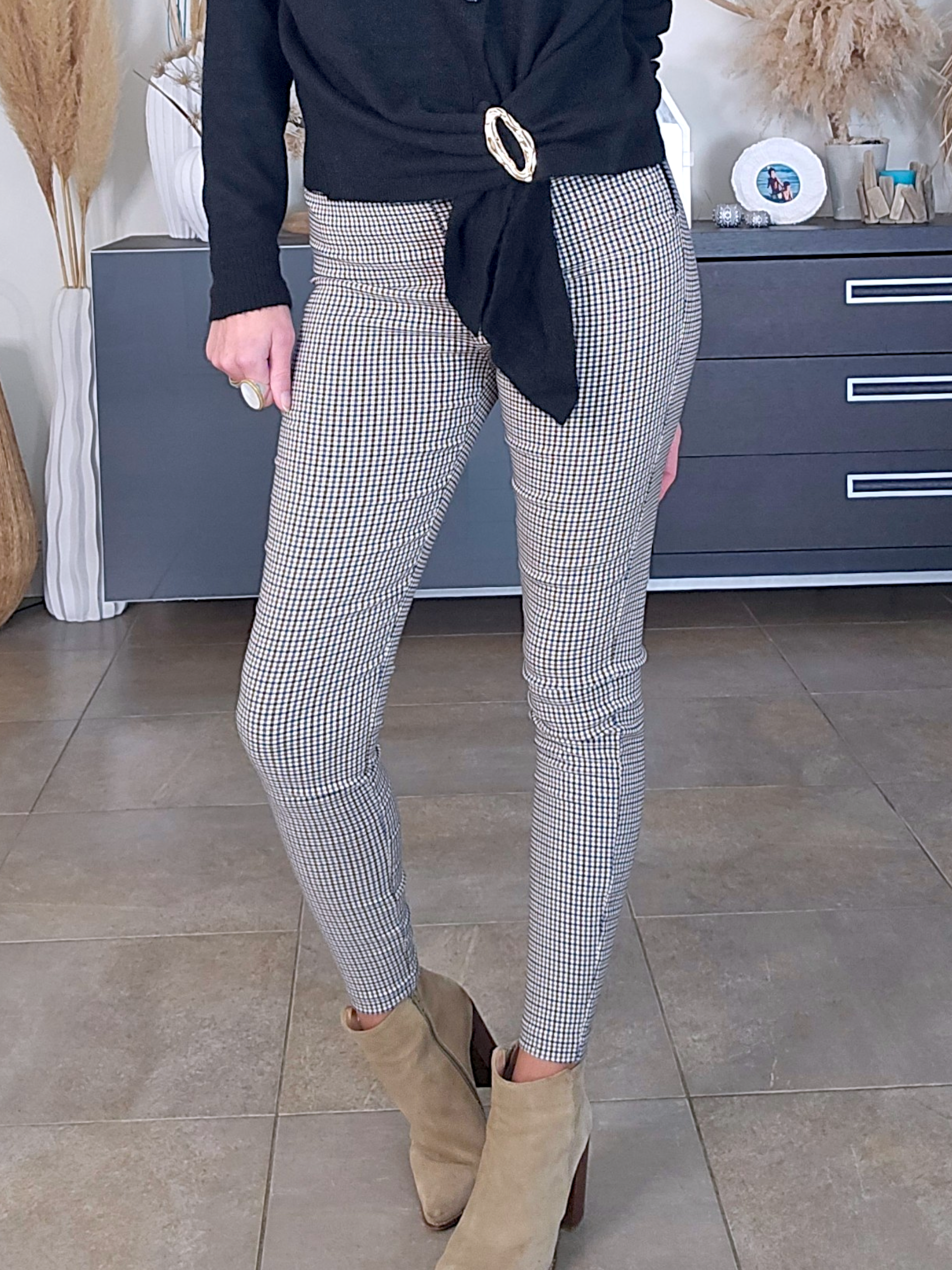 Pantalon à imprimé pied-de-poule - 𝐌𝐚𝐫𝐢𝐧𝐚𝟒𝟒𝐟𝐚𝐦𝐢𝐥𝐲