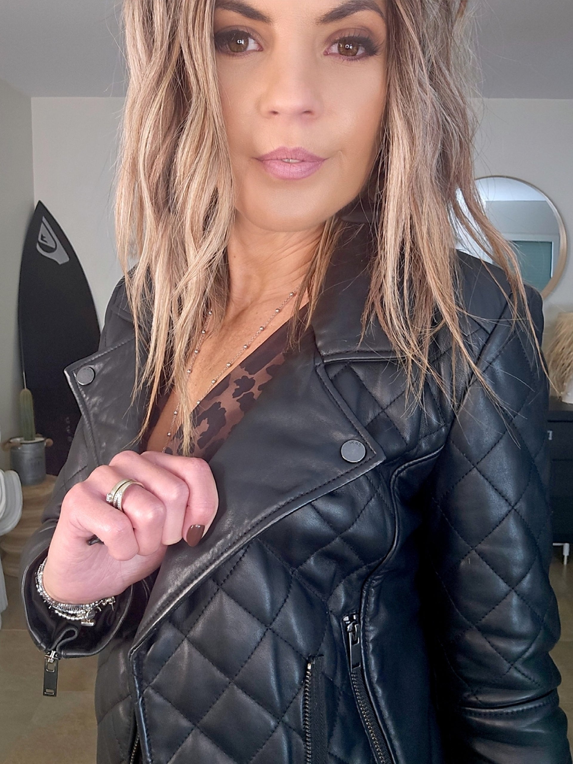 Perfecto noir matelassé 100% cuir - 𝐌𝐚𝐫𝐢𝐧𝐚𝟒𝟒𝐟𝐚𝐦𝐢𝐥𝐲
