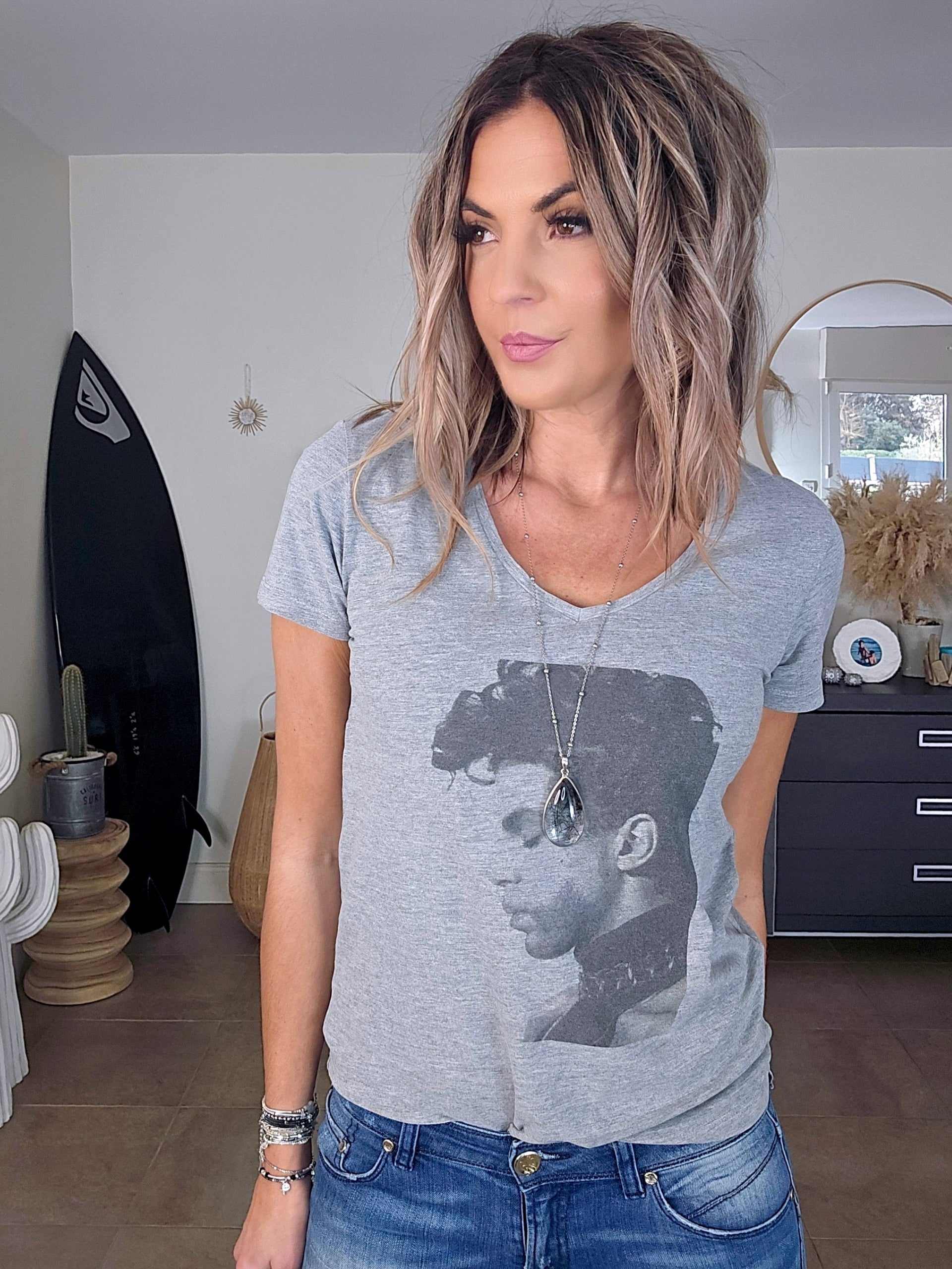 T-shirt gris clair PRINCE - 𝐌𝐚𝐫𝐢𝐧𝐚𝟒𝟒𝐟𝐚𝐦𝐢𝐥𝐲
