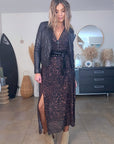Robe longue marron à imprimé léopard - 𝐌𝐚𝐫𝐢𝐧𝐚𝟒𝟒𝐟𝐚𝐦𝐢𝐥𝐲