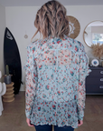 Blouse vert d'eau à imprimé fleuri - 𝐌𝐚𝐫𝐢𝐧𝐚𝟒𝟒𝐟𝐚𝐦𝐢𝐥𝐲