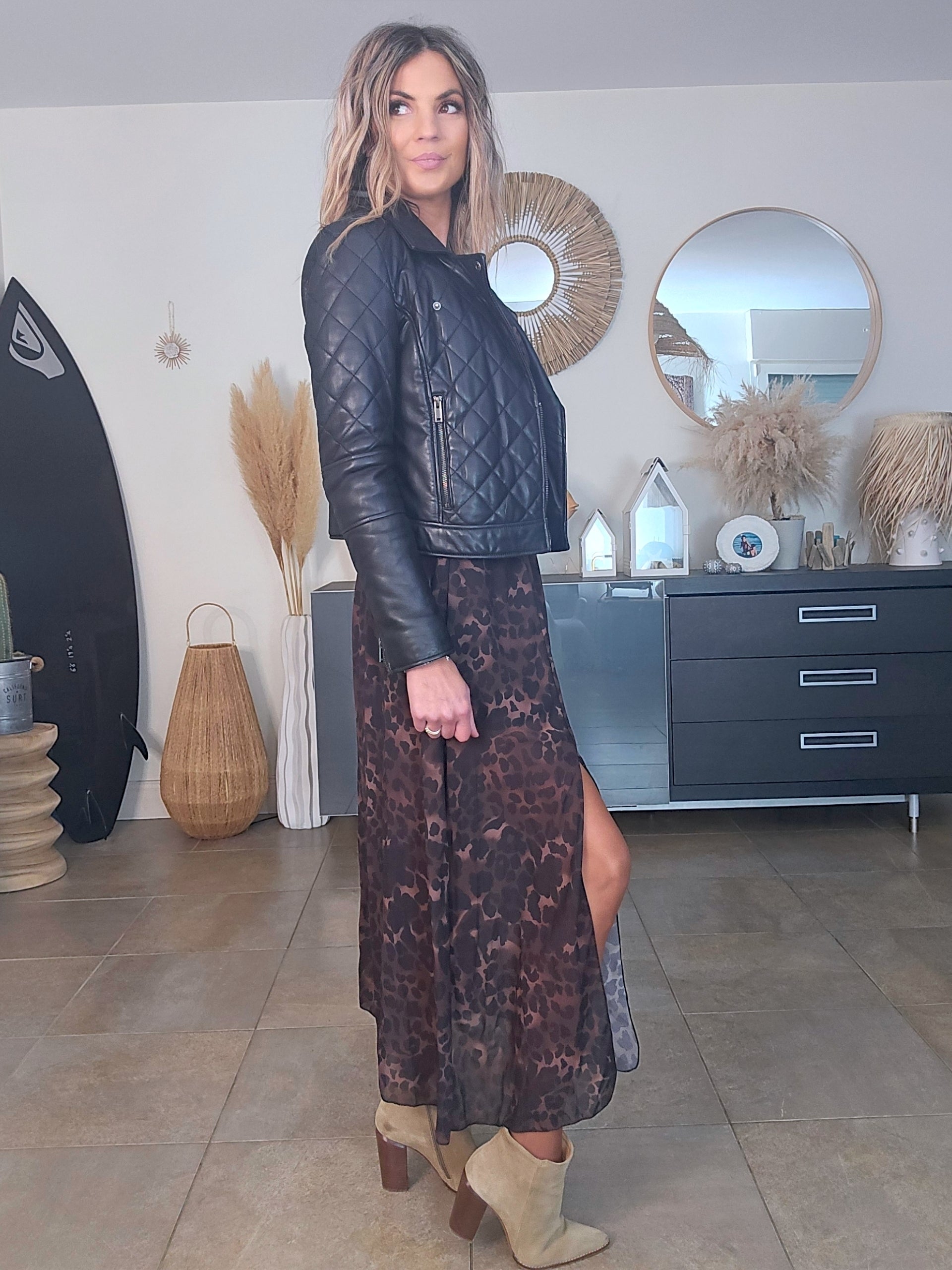 Perfecto noir matelassé 100% cuir - 𝐌𝐚𝐫𝐢𝐧𝐚𝟒𝟒𝐟𝐚𝐦𝐢𝐥𝐲