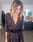 Robe longue marron à imprimé léopard - 𝐌𝐚𝐫𝐢𝐧𝐚𝟒𝟒𝐟𝐚𝐦𝐢𝐥𝐲
