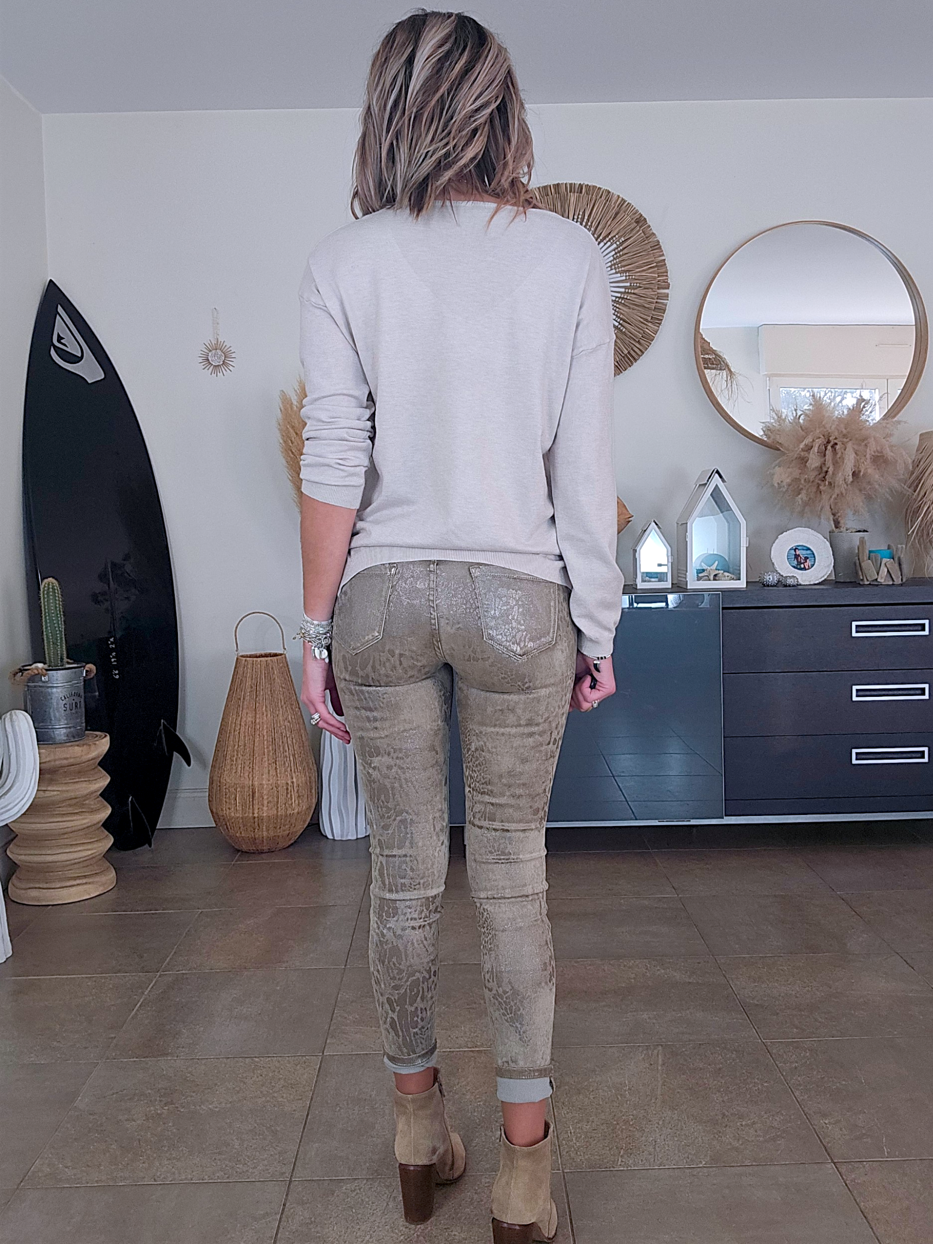 Pantalon bronze à imprimé animal - 𝐌𝐚𝐫𝐢𝐧𝐚𝟒𝟒𝐟𝐚𝐦𝐢𝐥𝐲