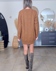 Robe pull de couleur tabac - 𝐌𝐚𝐫𝐢𝐧𝐚𝟒𝟒𝐟𝐚𝐦𝐢𝐥𝐲