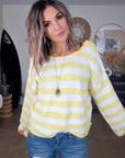 Pull rayé jaune double sens - 𝐌𝐚𝐫𝐢𝐧𝐚𝟒𝟒𝐟𝐚𝐦𝐢𝐥𝐲