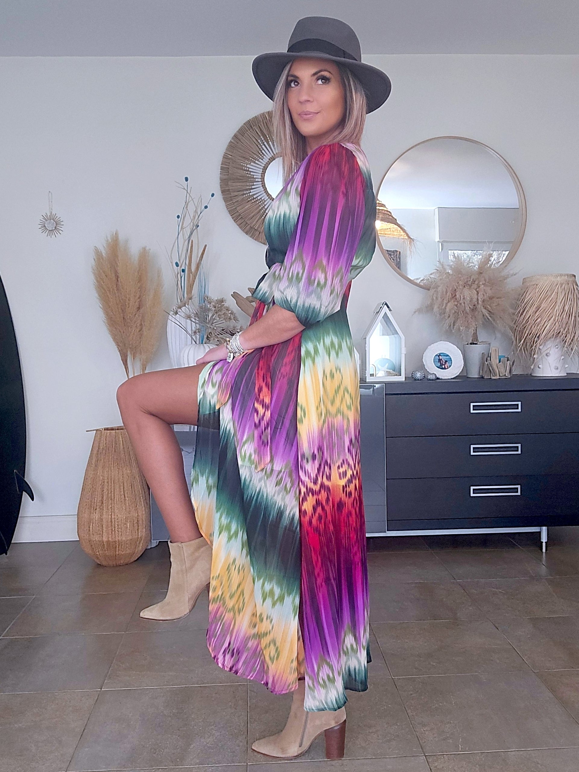 Robe soleil longue tricolore - 𝐌𝐚𝐫𝐢𝐧𝐚𝟒𝟒𝐟𝐚𝐦𝐢𝐥𝐲
