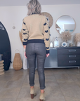Pantalon slim huilé gris anthracite