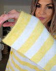 Pull rayé jaune double sens - 𝐌𝐚𝐫𝐢𝐧𝐚𝟒𝟒𝐟𝐚𝐦𝐢𝐥𝐲
