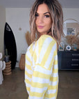 Pull rayé jaune double sens - 𝐌𝐚𝐫𝐢𝐧𝐚𝟒𝟒𝐟𝐚𝐦𝐢𝐥𝐲