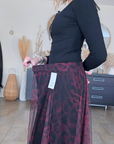 Jupe aubergine imprimé léopard - 𝐌𝐚𝐫𝐢𝐧𝐚𝟒𝟒𝐟𝐚𝐦𝐢𝐥𝐲