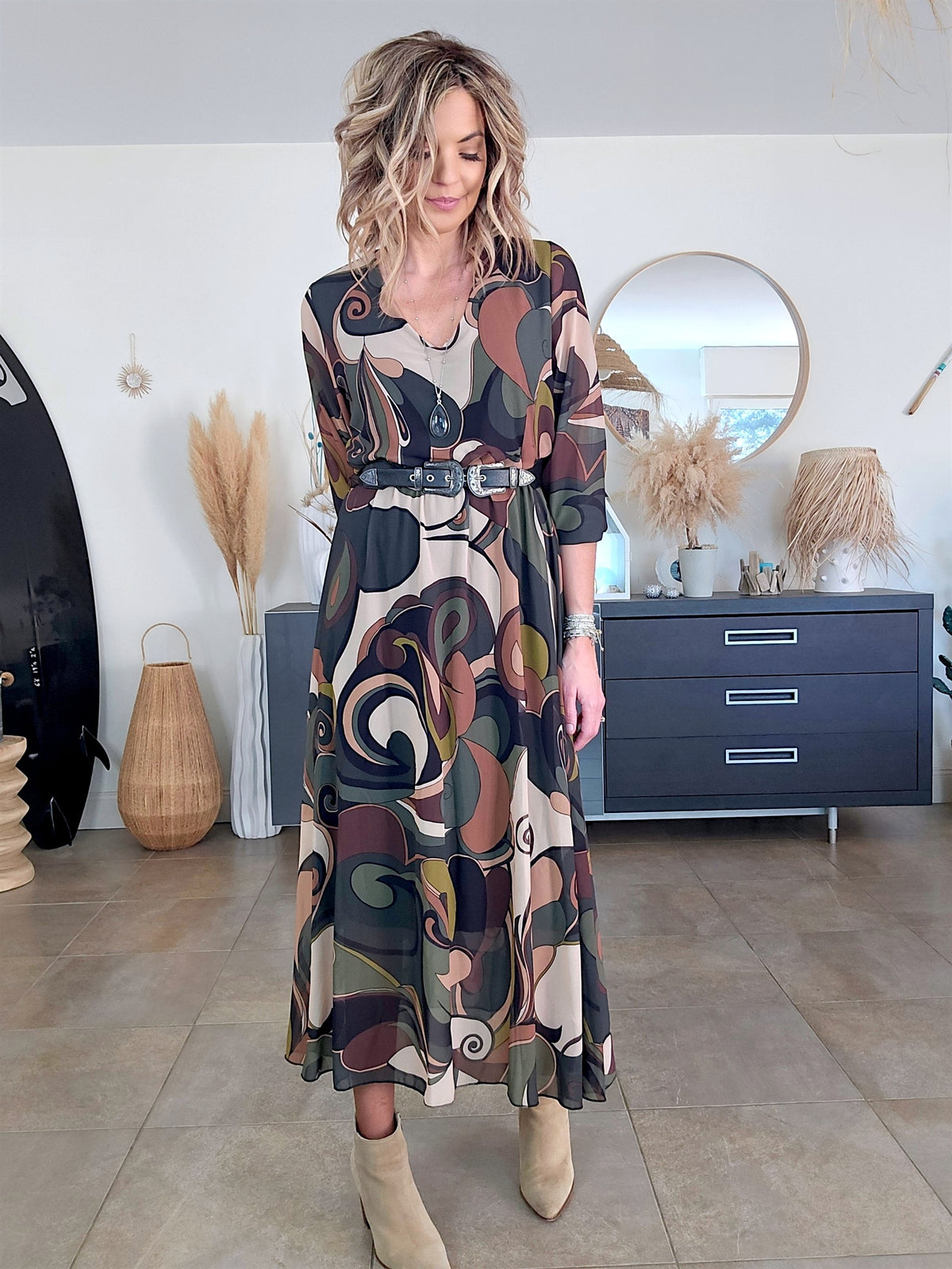 Robe longue à imprimé camouflage - 𝐌𝐚𝐫𝐢𝐧𝐚𝟒𝟒𝐟𝐚𝐦𝐢𝐥𝐲