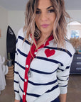 Cardigan amour marinière - 𝐌𝐚𝐫𝐢𝐧𝐚𝟒𝟒𝐟𝐚𝐦𝐢𝐥𝐲