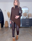 Pull marron longueur asymétrique - 𝐌𝐚𝐫𝐢𝐧𝐚𝟒𝟒𝐟𝐚𝐦𝐢𝐥𝐲