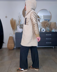 Manteau bouclette beige à manches dorées - 𝐌𝐚𝐫𝐢𝐧𝐚𝟒𝟒𝐟𝐚𝐦𝐢𝐥𝐲