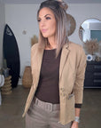 Veste cintrée beige boutons - 𝐌𝐚𝐫𝐢𝐧𝐚𝟒𝟒𝐟𝐚𝐦𝐢𝐥𝐲