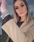 Veste cintrée beige boutons - 𝐌𝐚𝐫𝐢𝐧𝐚𝟒𝟒𝐟𝐚𝐦𝐢𝐥𝐲
