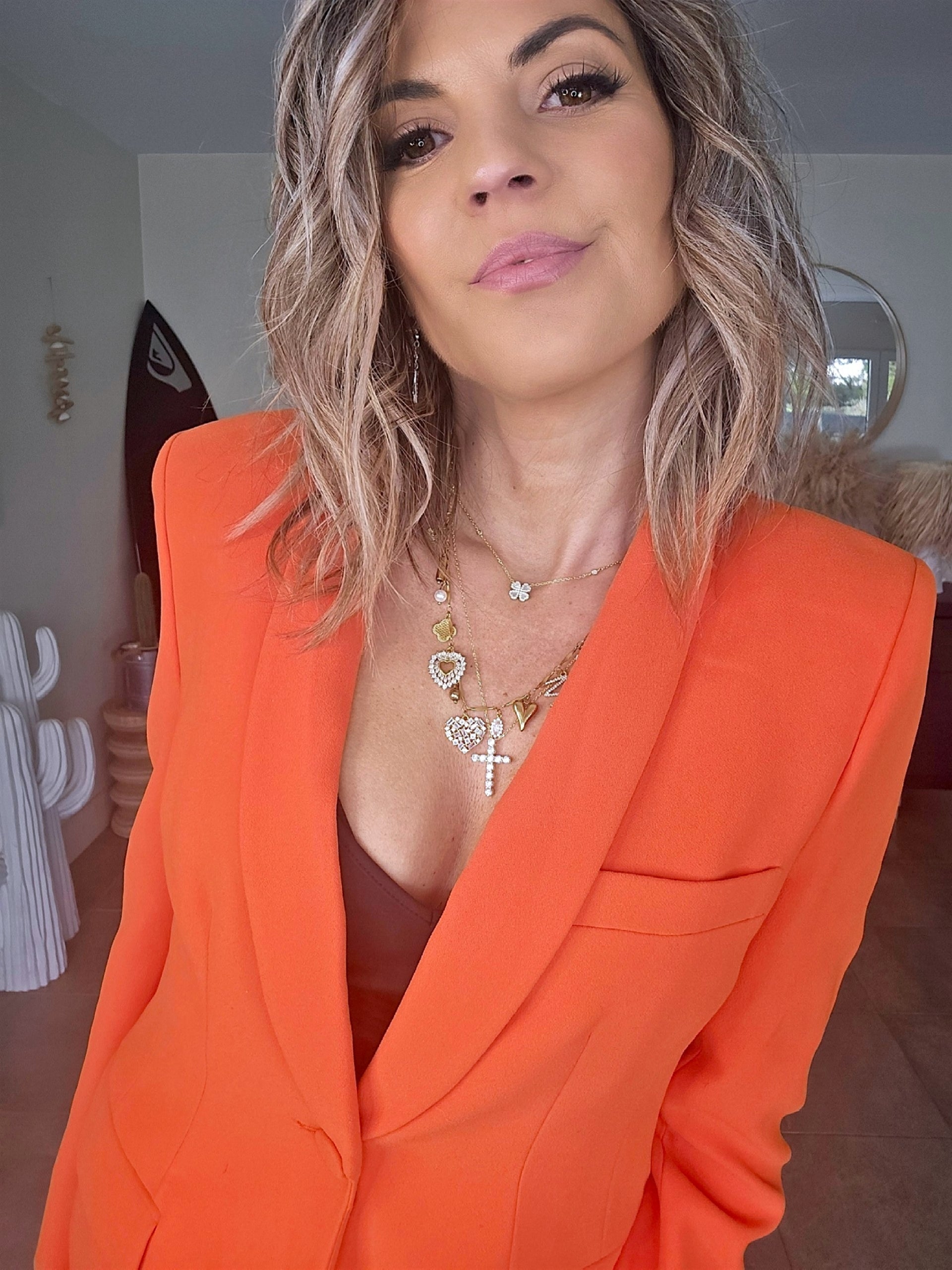 Veste chic orange - 𝐌𝐚𝐫𝐢𝐧𝐚𝟒𝟒𝐟𝐚𝐦𝐢𝐥𝐲