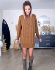 Robe pull de couleur tabac - 𝐌𝐚𝐫𝐢𝐧𝐚𝟒𝟒𝐟𝐚𝐦𝐢𝐥𝐲