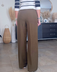 Pantalon chic palazzo kaki / marron - 𝐌𝐚𝐫𝐢𝐧𝐚𝟒𝟒𝐟𝐚𝐦𝐢𝐥𝐲