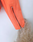 Perfecto orange fluo en suédine - 𝐌𝐚𝐫𝐢𝐧𝐚𝟒𝟒𝐟𝐚𝐦𝐢𝐥𝐲