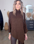 Pull marron longueur asymétrique - 𝐌𝐚𝐫𝐢𝐧𝐚𝟒𝟒𝐟𝐚𝐦𝐢𝐥𝐲