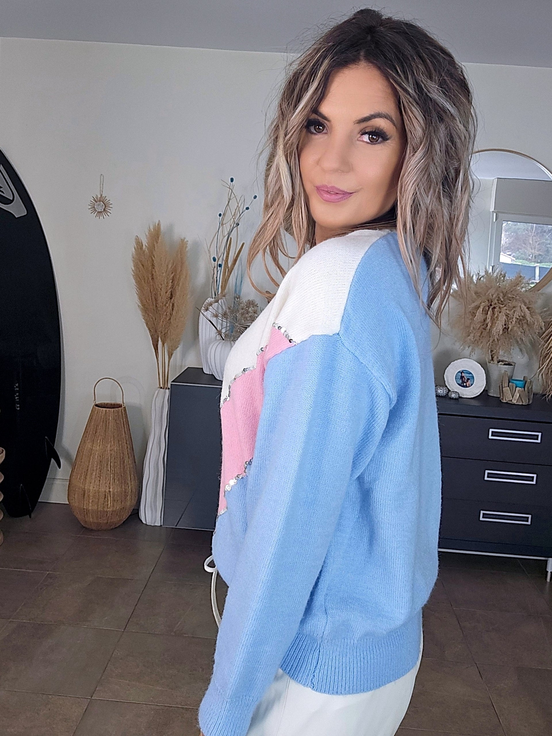 Pull vintage bleu ciel - 𝐌𝐚𝐫𝐢𝐧𝐚𝟒𝟒𝐟𝐚𝐦𝐢𝐥𝐲