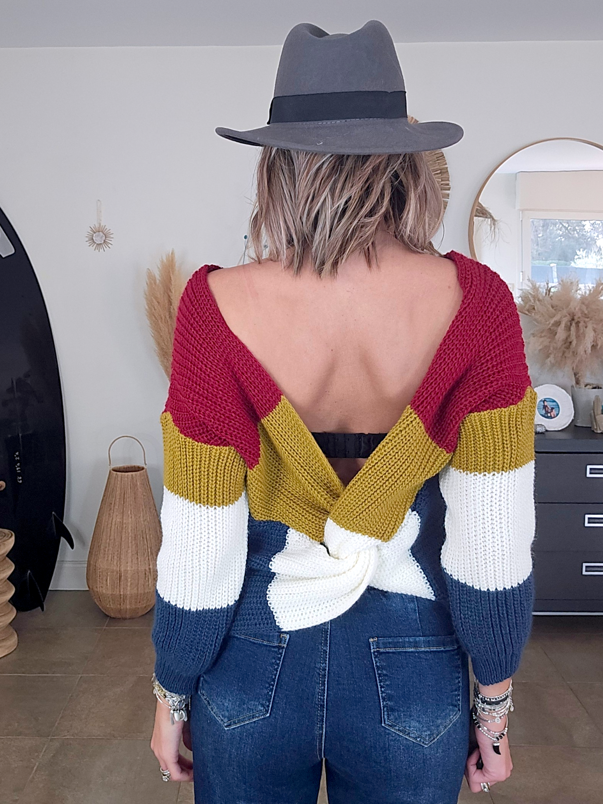 Pull tricolore double sens - 𝐌𝐚𝐫𝐢𝐧𝐚𝟒𝟒𝐟𝐚𝐦𝐢𝐥𝐲