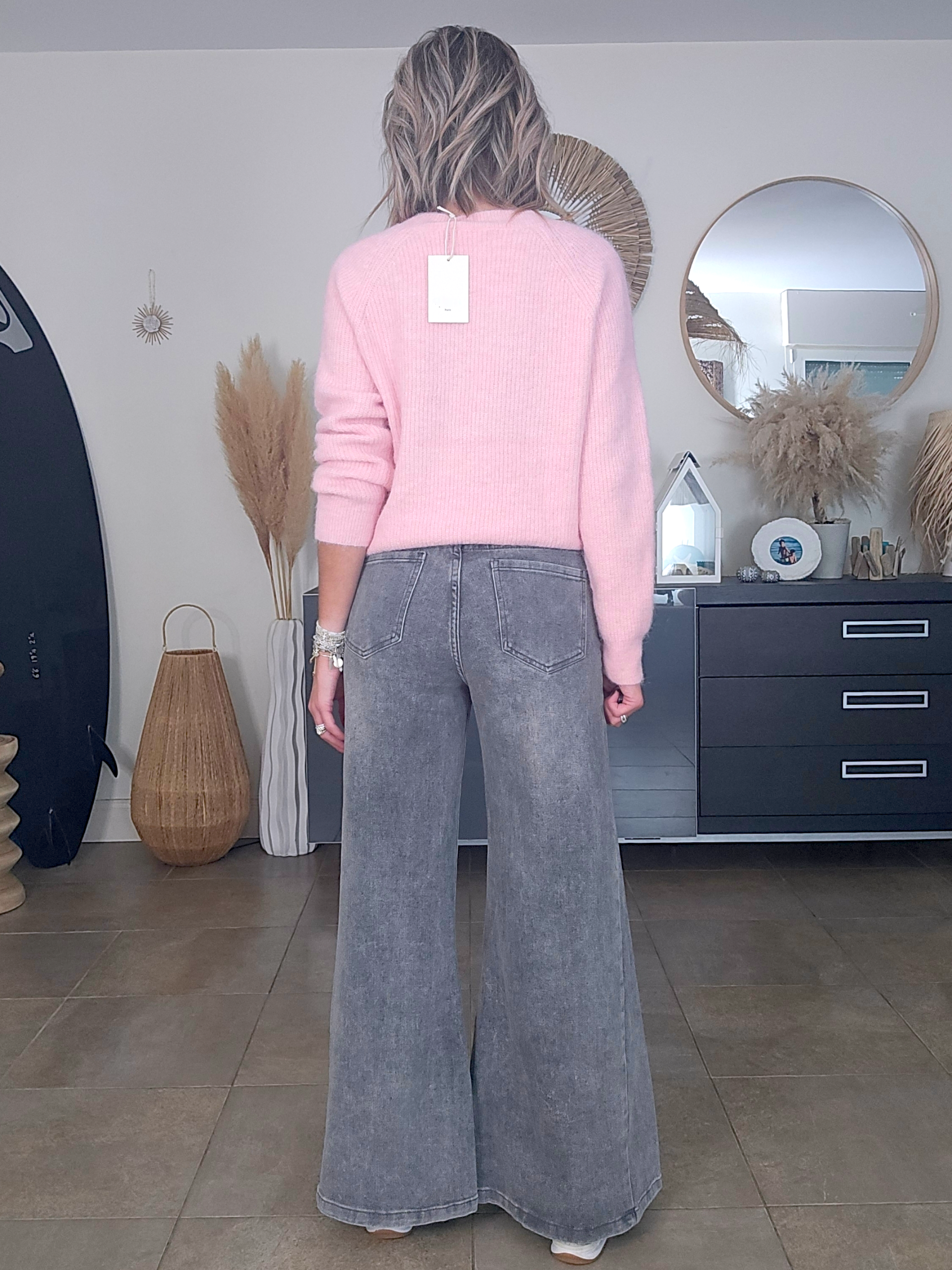 Pull rose à maille chaude - 𝐌𝐚𝐫𝐢𝐧𝐚𝟒𝟒𝐟𝐚𝐦𝐢𝐥𝐲