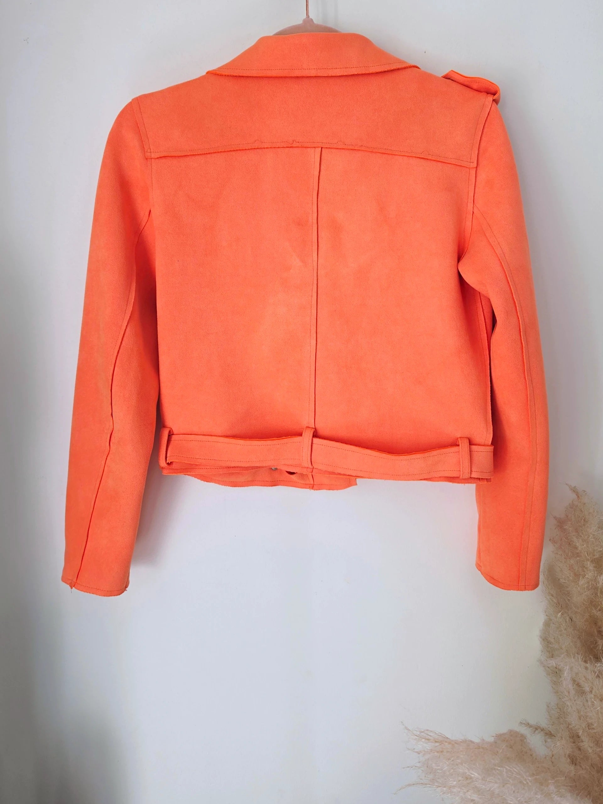 Perfecto orange fluo en suédine - 𝐌𝐚𝐫𝐢𝐧𝐚𝟒𝟒𝐟𝐚𝐦𝐢𝐥𝐲