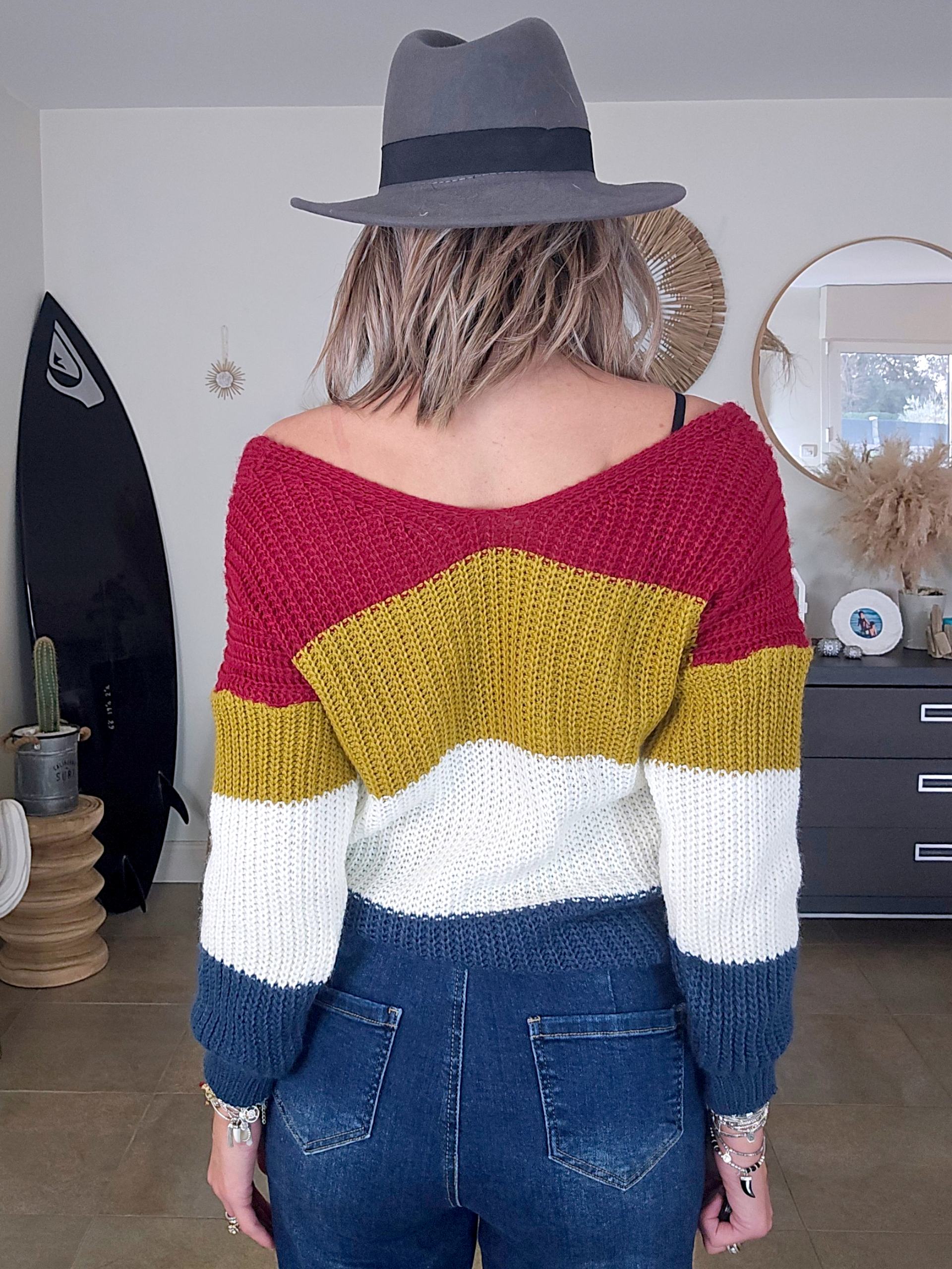 Pull tricolore double sens - 𝐌𝐚𝐫𝐢𝐧𝐚𝟒𝟒𝐟𝐚𝐦𝐢𝐥𝐲