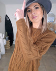 Robe pull de couleur tabac - 𝐌𝐚𝐫𝐢𝐧𝐚𝟒𝟒𝐟𝐚𝐦𝐢𝐥𝐲