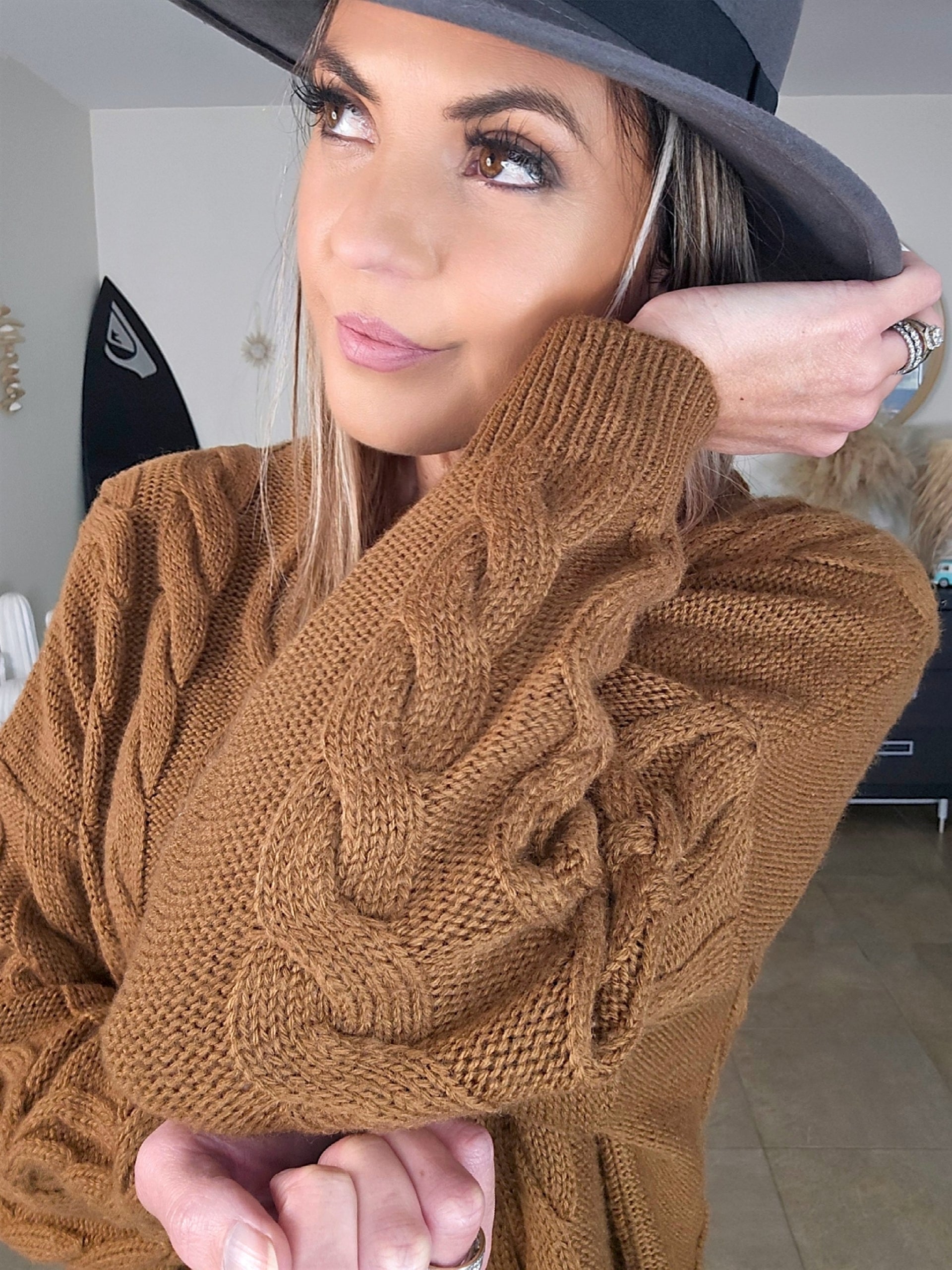 Robe pull de couleur tabac - 𝐌𝐚𝐫𝐢𝐧𝐚𝟒𝟒𝐟𝐚𝐦𝐢𝐥𝐲