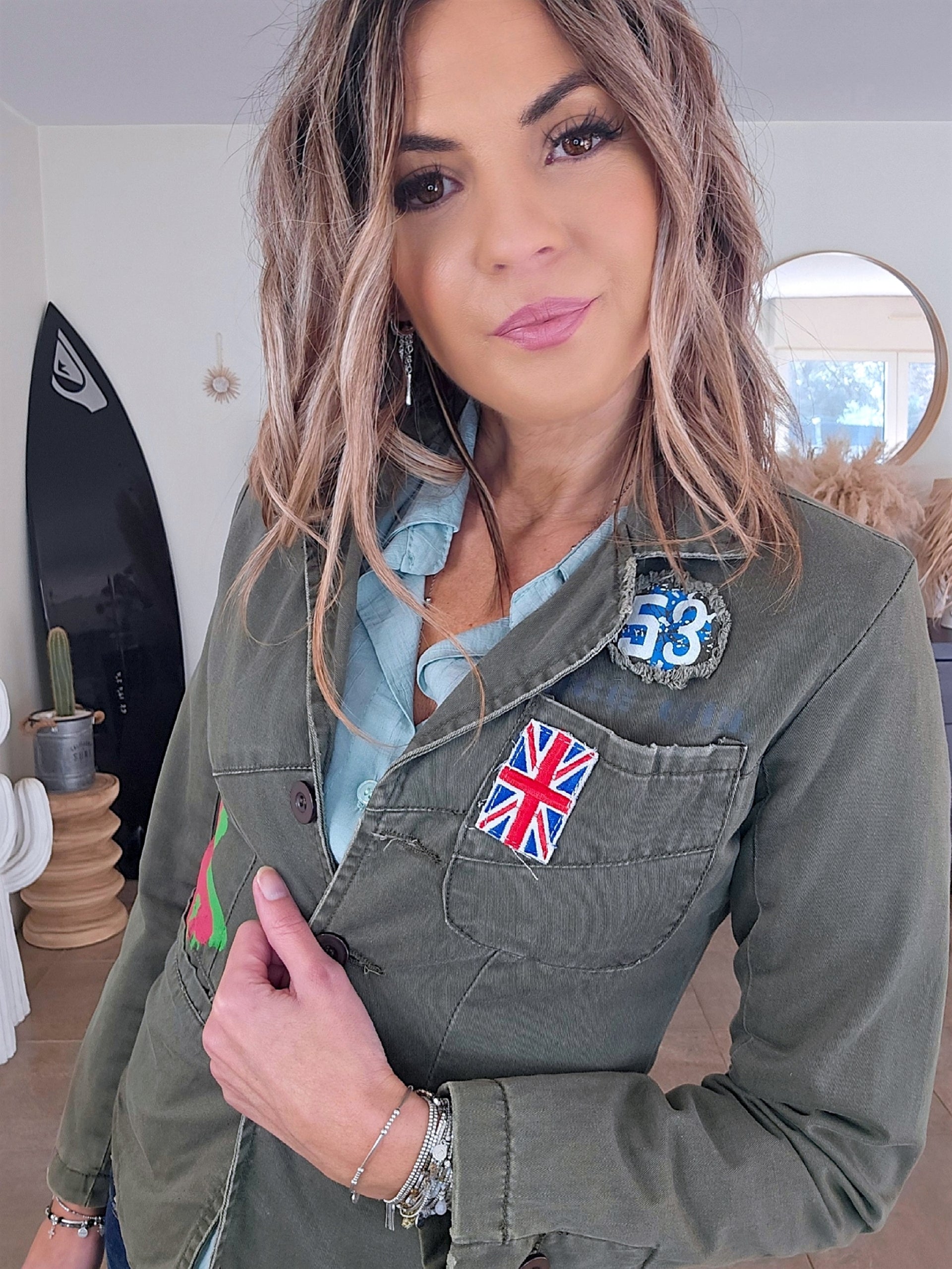 Veste cintrée créateur customisée - 𝐌𝐚𝐫𝐢𝐧𝐚𝟒𝟒𝐟𝐚𝐦𝐢𝐥𝐲