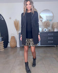 Manteau noir à clous mi-saison - 𝐌𝐚𝐫𝐢𝐧𝐚𝟒𝟒𝐟𝐚𝐦𝐢𝐥𝐲