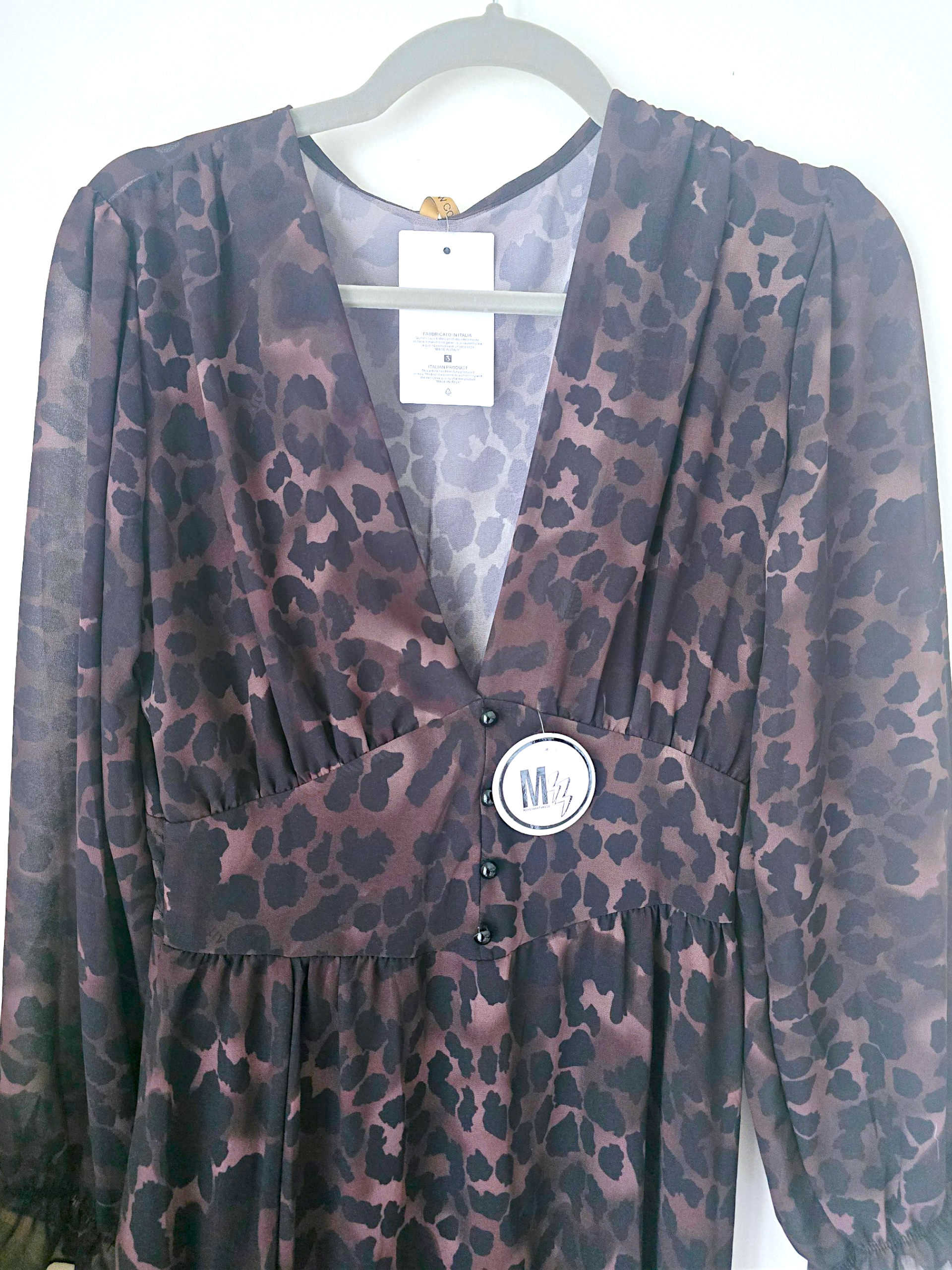 Robe longue marron à imprimé léopard - 𝐌𝐚𝐫𝐢𝐧𝐚𝟒𝟒𝐟𝐚𝐦𝐢𝐥𝐲