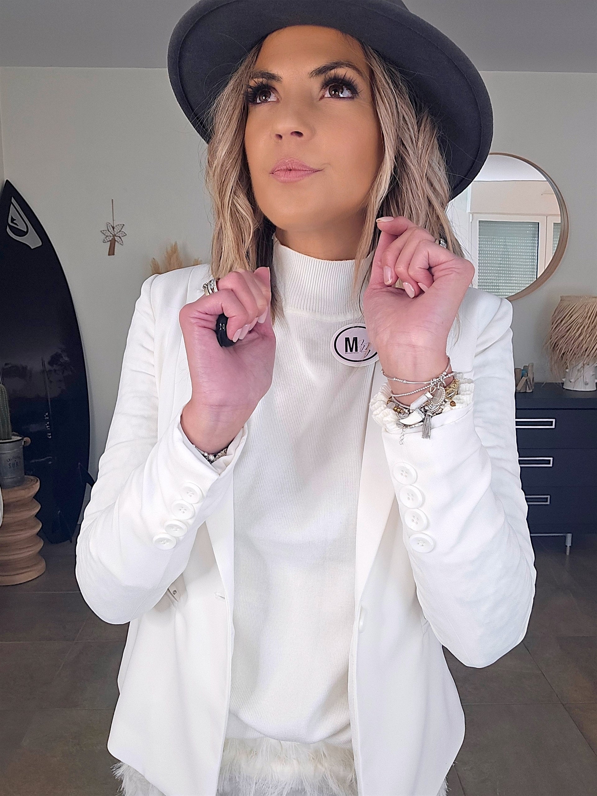 Veste cintrée blanche